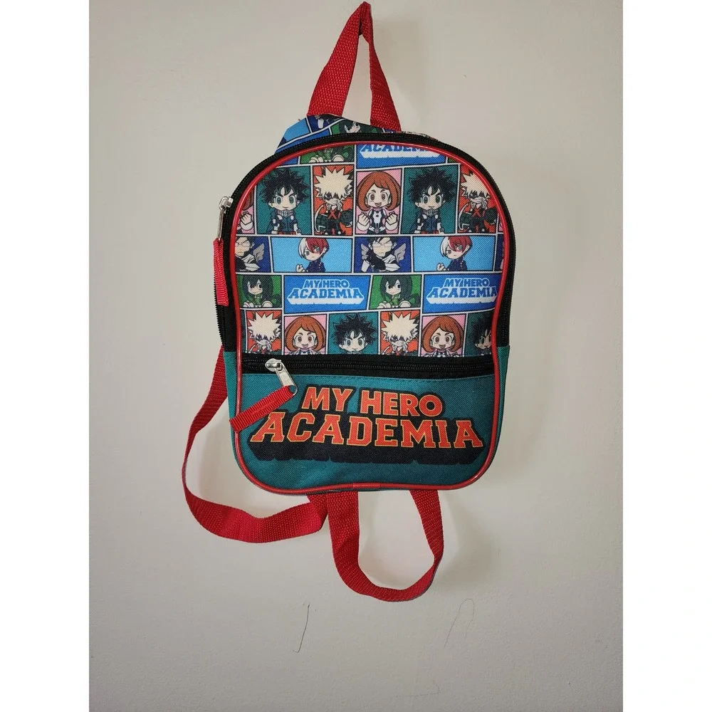 Bioworld My Hero Academia Chibi Character Mini Backpack Anime Teal Red